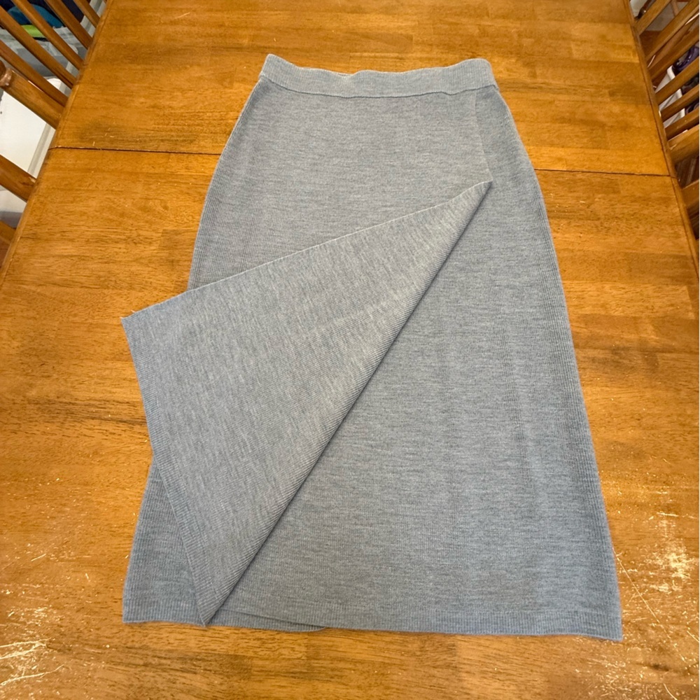 J. Crew Reimagined Heather Gray Merino Blend Pencil Skirt Large - Picture 3 of 8